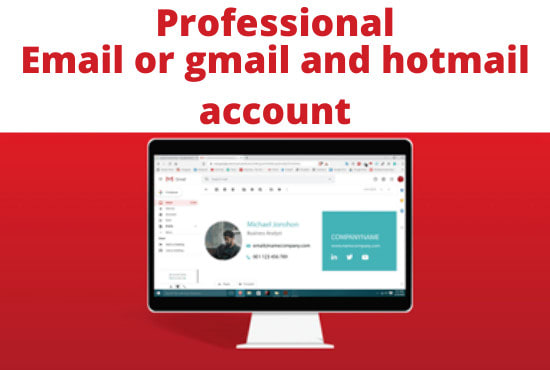 I will create email or gmail and hotmail account in 1 hr