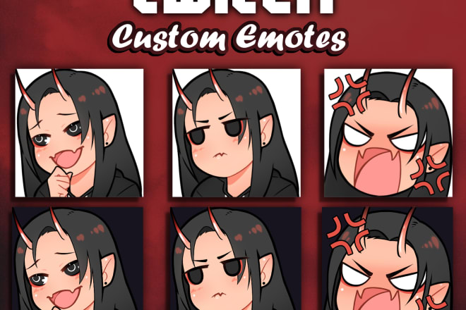 I will create emotes and badges for your twitch channel