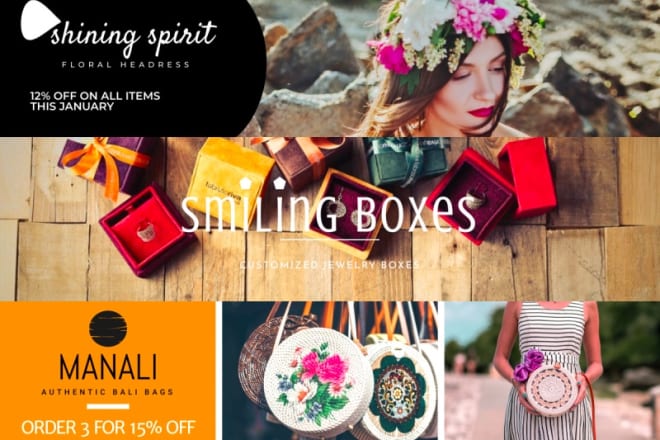 I will create etsy shop promotional cover banner in 24 hours