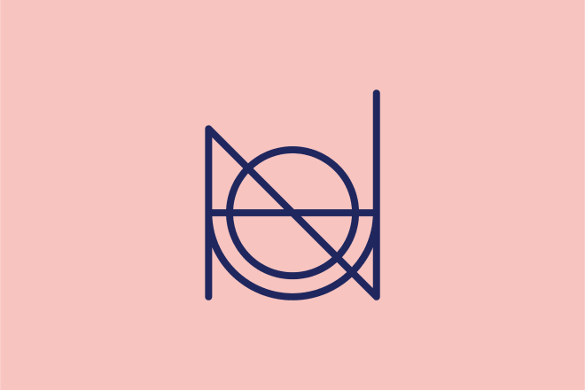 I will create geometric letter logo using lines