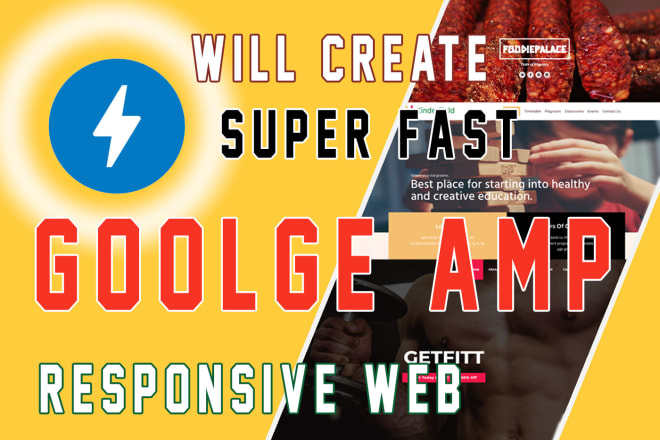 I will create google amp based super fast and responsive website