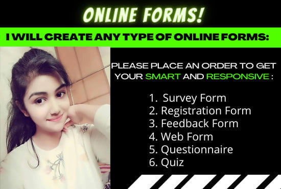 I will create google forms,online survey forms,polls, questions and jotforms