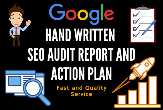 I will create hand written SEO audit report and action plan