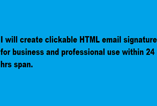 I will create HTML email signature for iphone, outlook and gmail