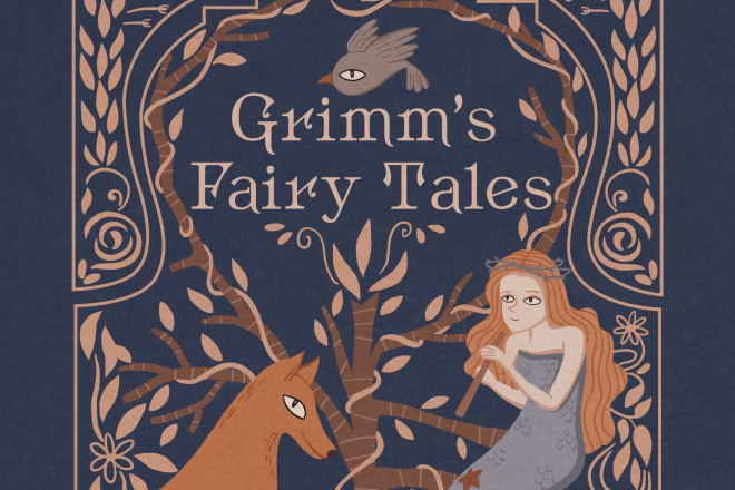 I will create illustrated fairy tale book cover