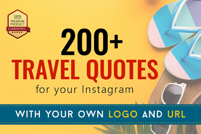 I will create instagram travel quotes with your logo