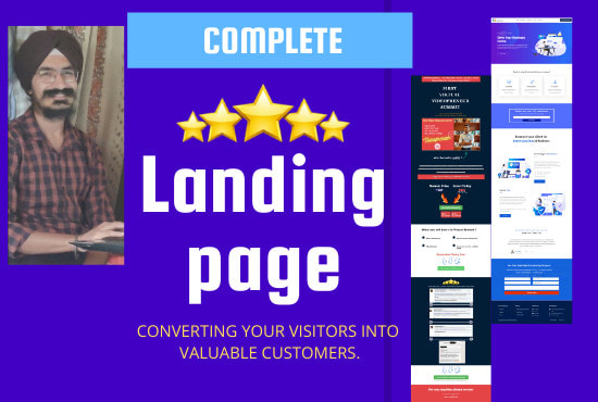 I will create landing page for course creators, webinar funnel