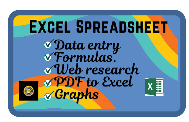 I will create microsoft excel spreadsheet, fastest excel data entry, PDF to excel