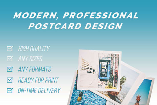 I will create modern and professional postcard design
