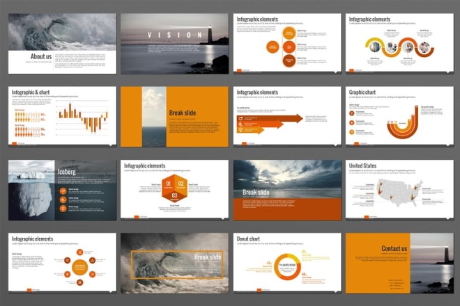 I will create modern pitch deck, powerpoint ppt slides templates