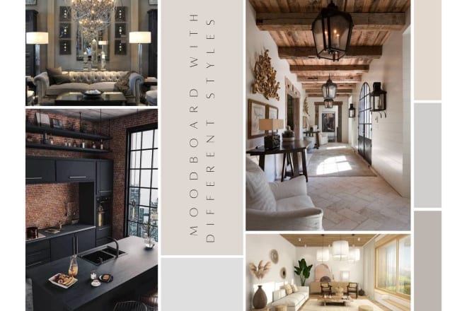 I will create moodboard for living room and bedroom