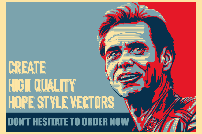 I will create obama hope style poster with high quality