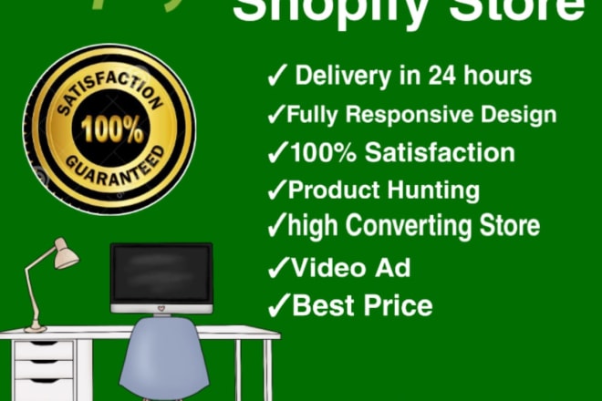 I will create one product shopify store, shopify dropshipping store, 1 product shopify