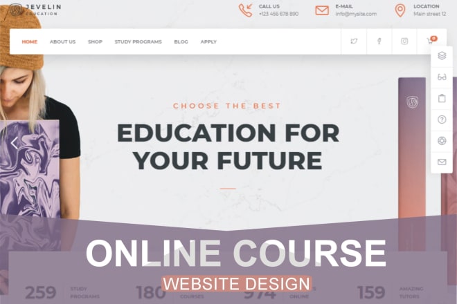 I will create online course website or elearning website with wordpress