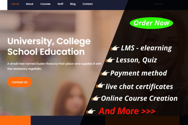 I will create online course website with wordpress