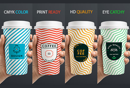 I will create paper cup design and coffee mug for you