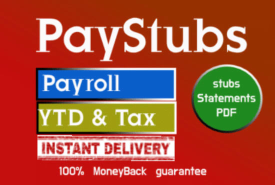 I will create pay stub, design payroll, and reconcile paycheck