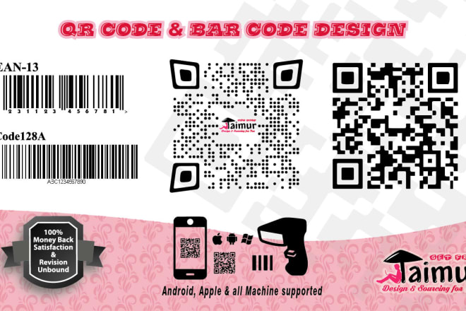 I will create qr and barcode design