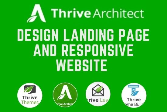 I will create responsive website using thrive architect thrive theme builder