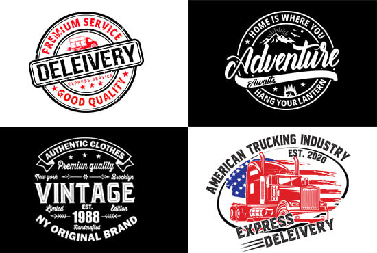 I will create retro vintage logo and t shirt design for you