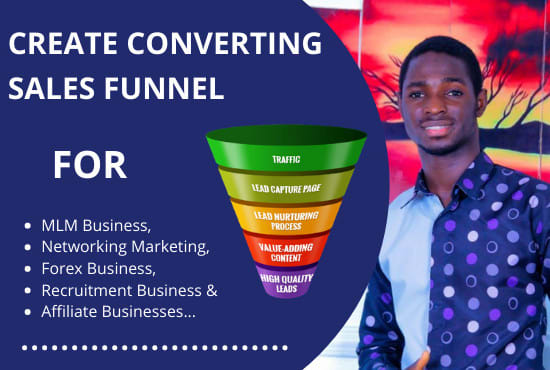 I will create sales funnel for MLM, networking, recruitment, forex businesses