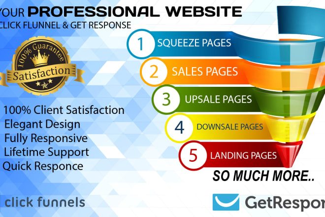 I will create sales funnel in clickfunnels, getresponse etc