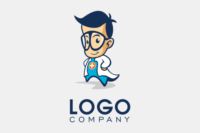 I will create simple character logo
