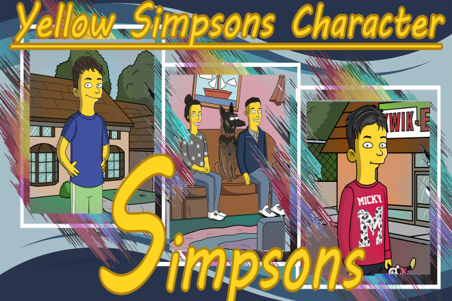 I will create simpsons yellow character