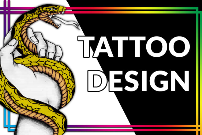 I will create tattoo design for you hand drawn ink or digital