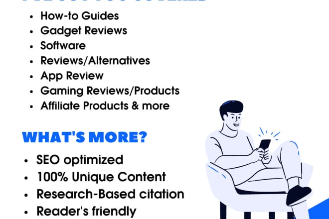 I will create tech content writing, reviews, ecommerce, and blog post