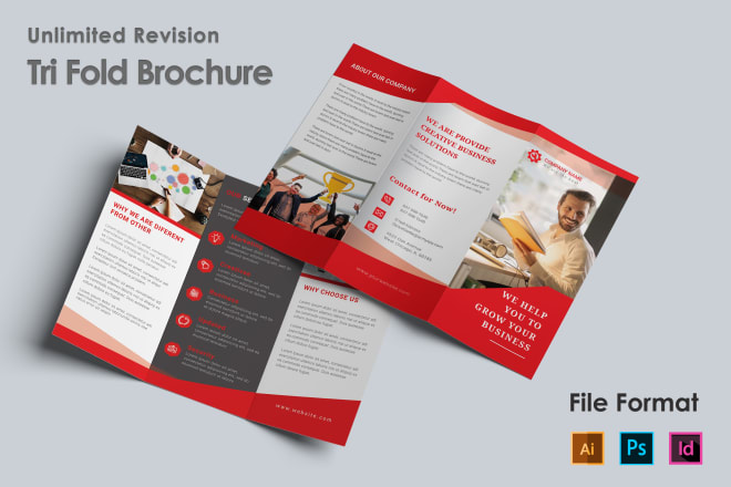 I will create trifold,bifold,brochure design,leaflet, flyer,catalog design