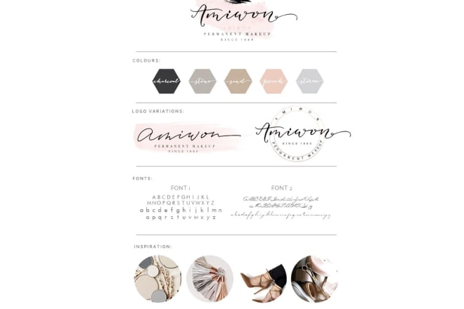 I will create watercolor feminine logo with branding package