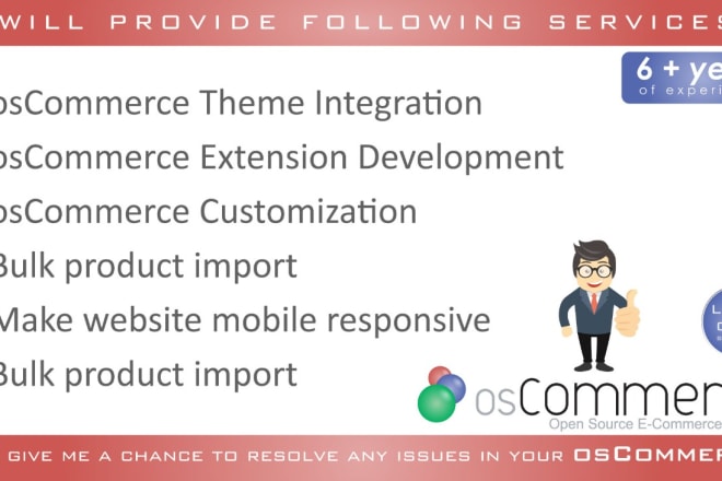 I will create website and fix any problem of oscommerce website