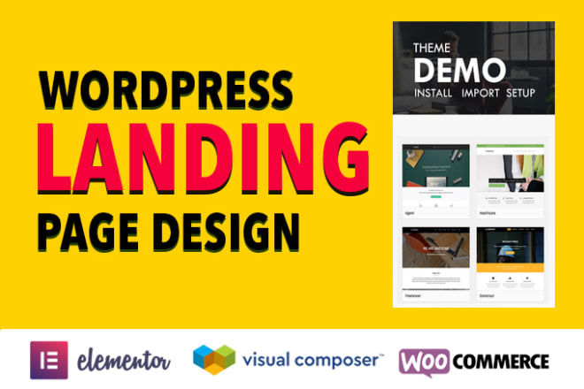 I will create wordpress landing page and design landing pages with elementor