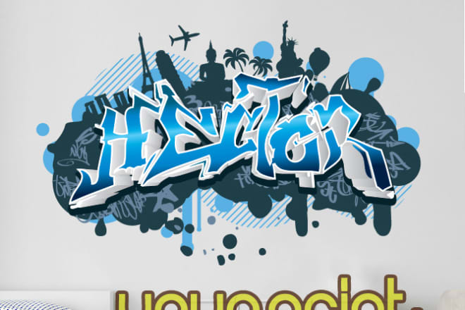 I will create your name or logo in graffiti art style with characters