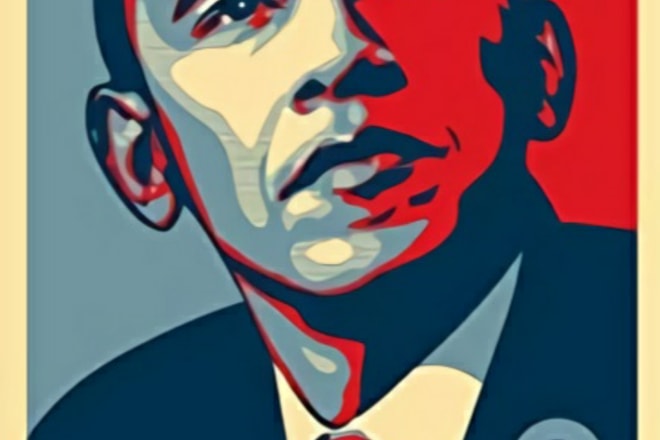 I will create your photo like a barack obama poster