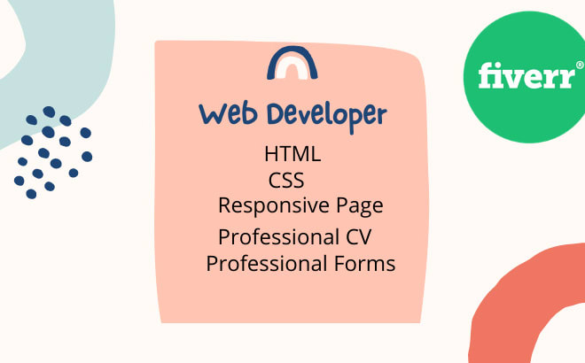 I will create your professional CV and online registration forms using HTML CSS