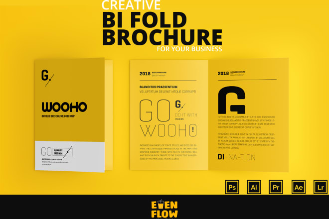 I will creative bi fold and tri fold brochures designing