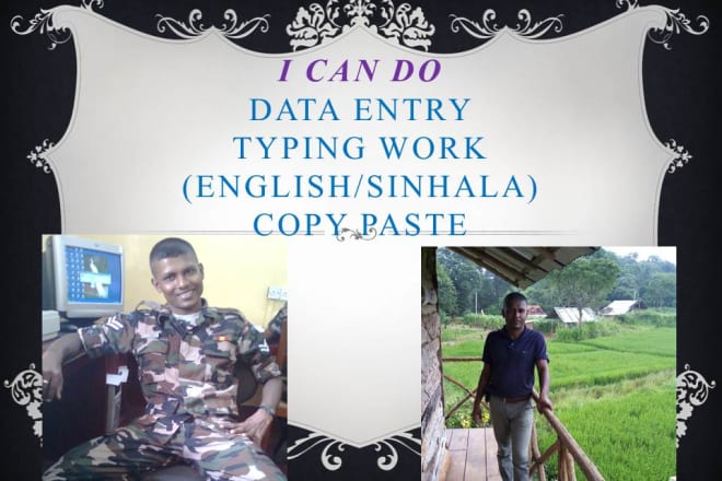 I will data entry, typing, ad copy