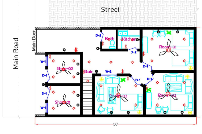 I will design 2d and 3d home design interior exterior using autocad