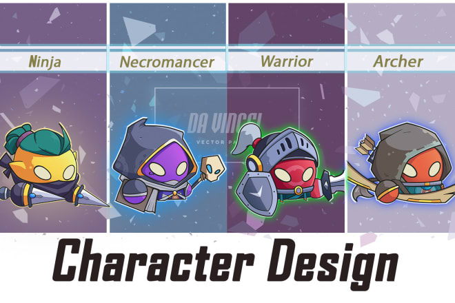 I will design 2d character for mobile app and game