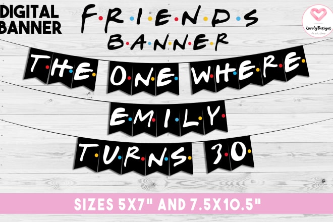 I will design a banner with the theme of friends