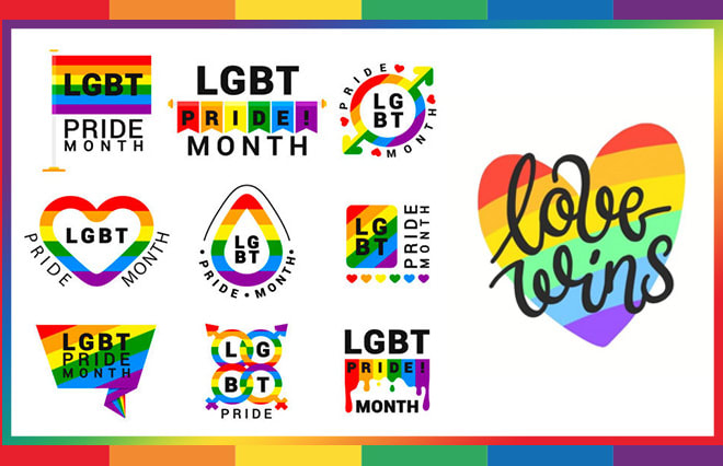I will design a colourful rainbow gay, lesbian, transexual, bi lgbtq logo or design