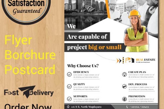 I will design a construction flyer for your business