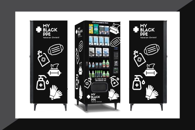 I will design a creative ppe vending machine wrap