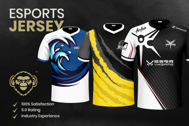 I will design a esports jersey for your gaming organisation