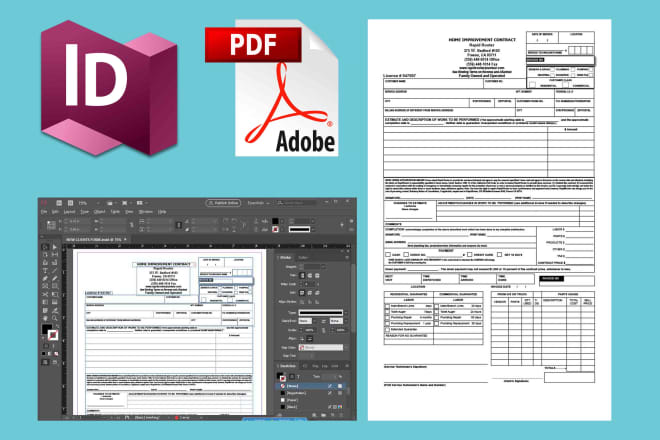 I will design a fillable interactive pdf form