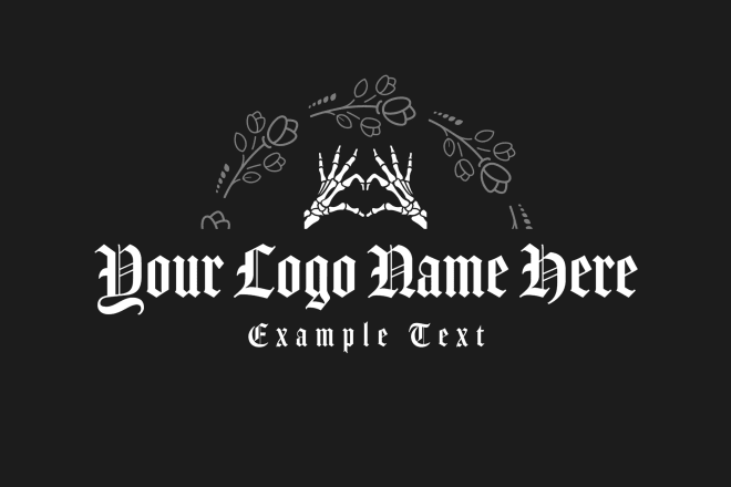 I will design a gothic dark horror logo for business