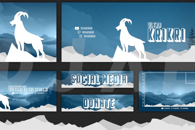 I will design a matching streaming layout and channel art