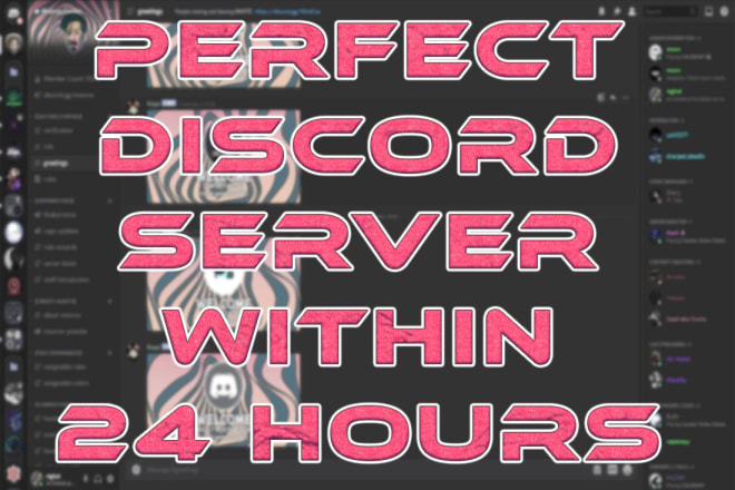 I will design a perfect discord server in 24 hours